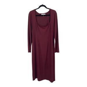 Fourteenth Place dress Jay Midi ribbed burgundy X-Large XL